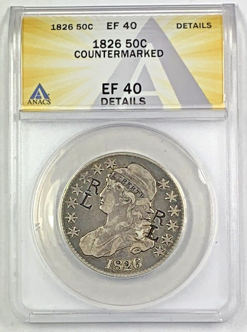 1826 United States 50C Bust Half Dollar Graded XF 40 by ANACS (1 of 2)