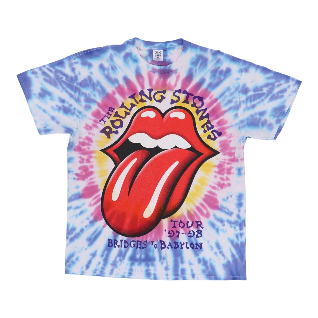 Vintage 1997 Rolling Stones Bridges to Babylon Tour Tie Dye Shirt XL (1 of 6)