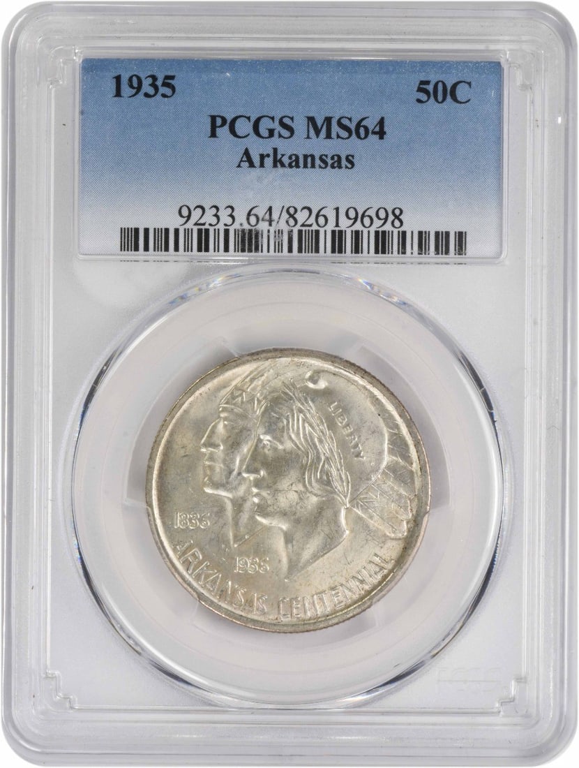 1935 Arkansas Commemorative Silver Half Dollar MS64 PCGS (1 of 2)