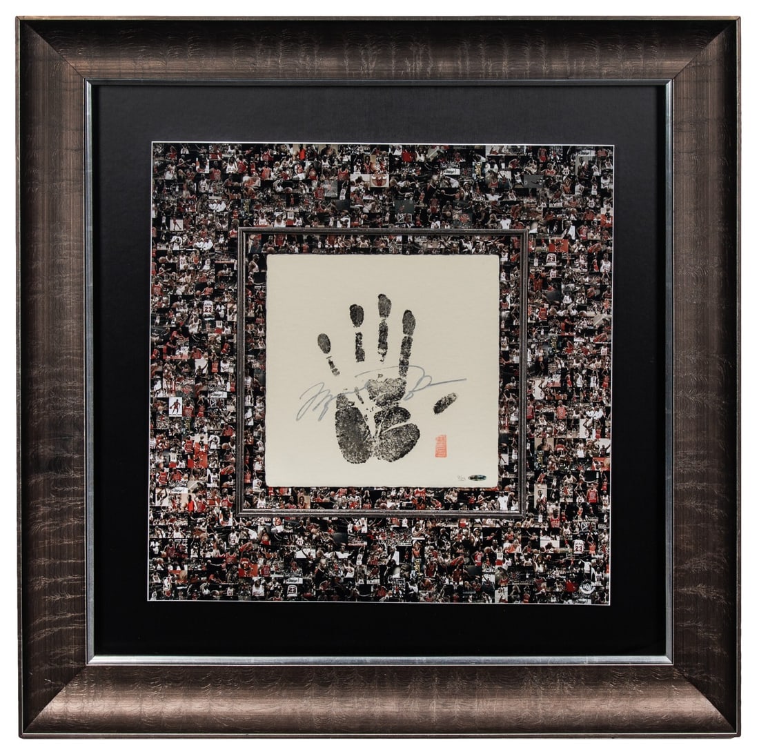 Michael Jordan Signed Tegata Handprint LE #9/23 UDA COA Chicago Bulls Display: Michael Jordan Signed Tegata Handprint LE #9/23 UDA COA Chicago Bulls Display This stunning framed Tegata original handprint by Michael Jordan is a rare collectible, limited to just 23 pieces (#09/23)