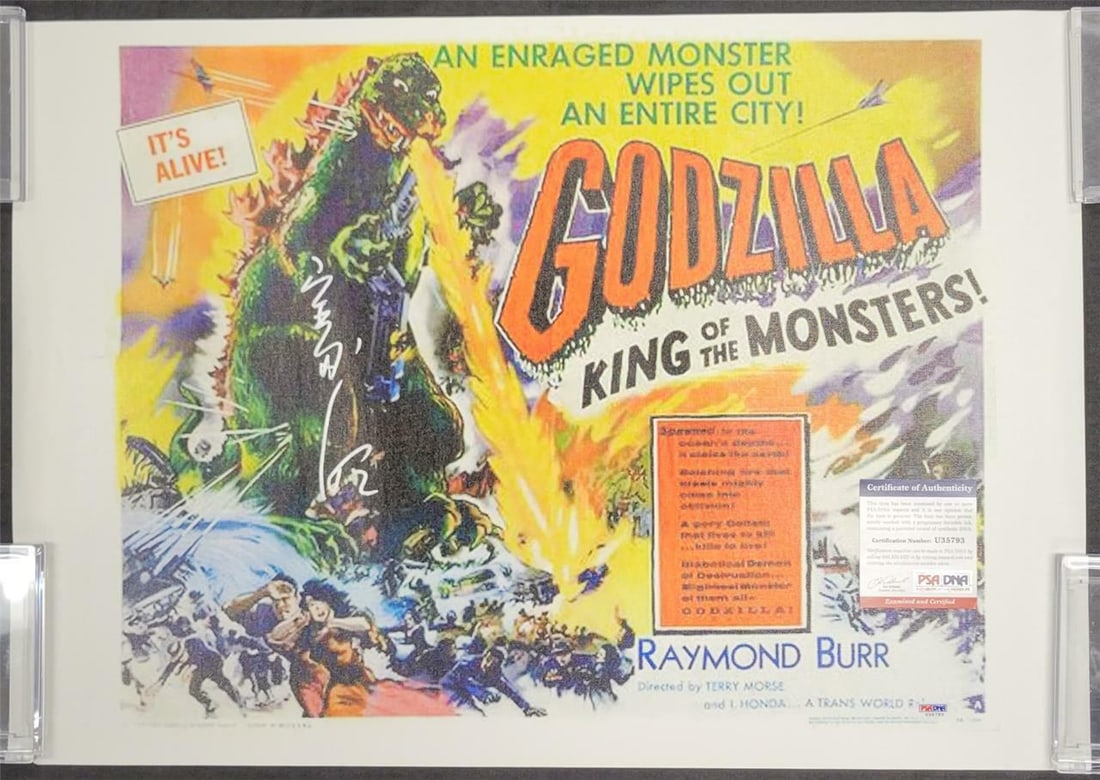 16x20 Canvas Photo Signed by Akira Takarada Godzilla PSA/DNA Authenticated (1 of 3)