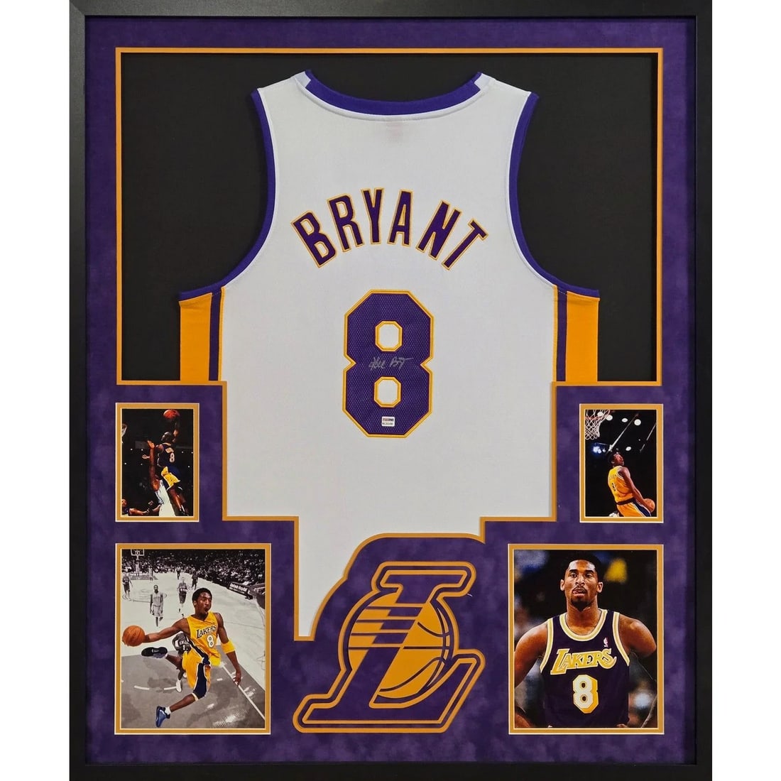 Framed Kobe Bryant White Lakers Jersey Autographed With PSA/DNA Authentication (1 of 3)