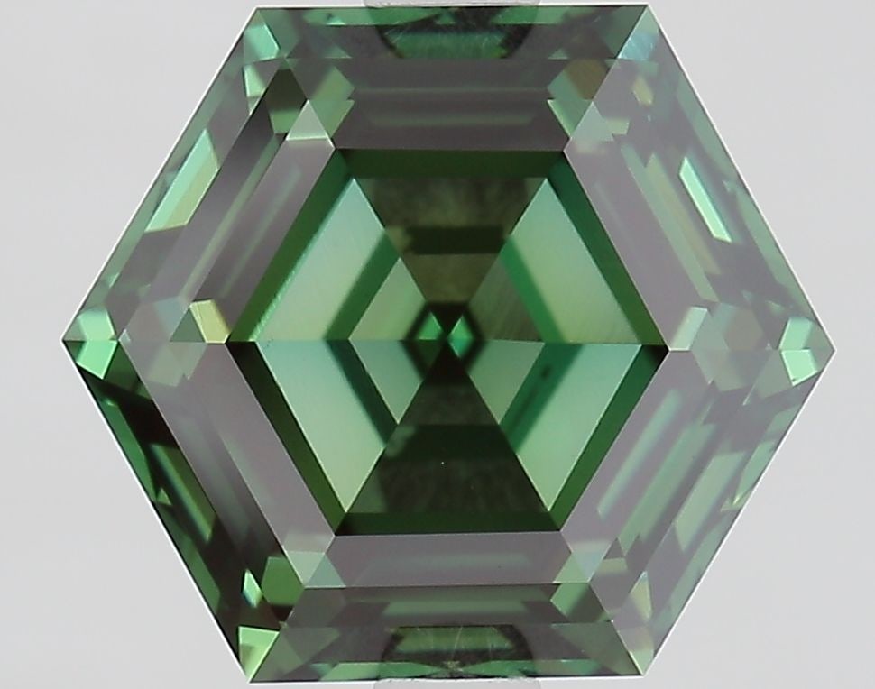Loose Diamond - HEXAGONAL 2.68ct Fancy Intense Green VS1 (1 of 1)