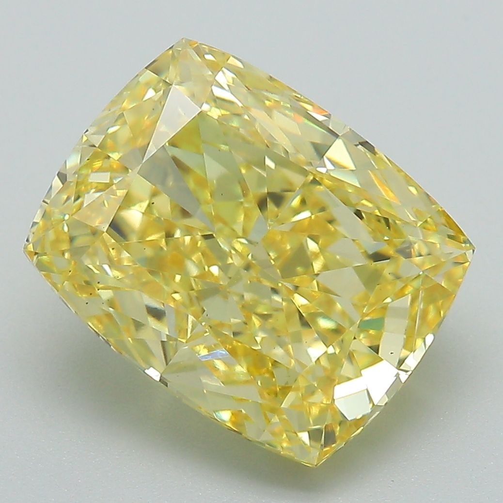 Loose Diamond - CUSHION MODIFIED 6.03ct Fancy Vivid Yellow VS1: Loose Diamond - CUSHION MODIFIED 6.03ct Fancy Vivid Yellow VS1 Source: This is a real non-mined Diamond that has been grown in a lab Shape: CUSHION MODIFIED Carats: 6.03 Color: Fancy Vivid Yellow