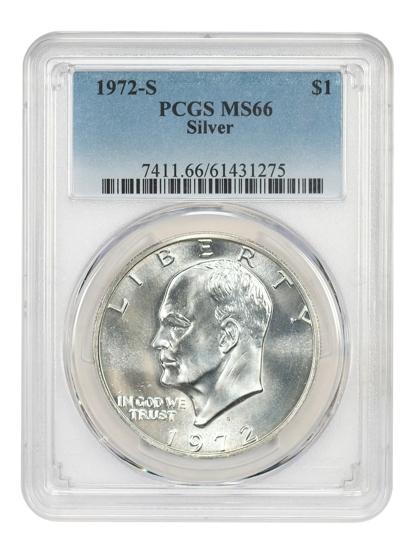 PCGS MS66 1972-S Eisenhower Silver Dollar Uncirculated Coin (1 of 4)