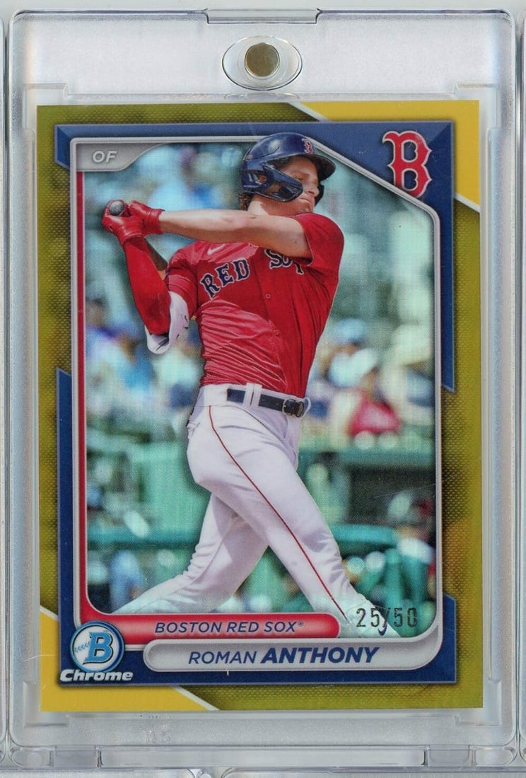 Roman Anthony Gold Refractor Rookie Card 2024 Bowman Chrome #BDC19 Serial /50 (1 of 2)