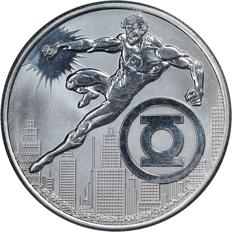 Green Lantern 2022 Niue $2 Silver Coin 1 oz 0.999 DC Comics (1 of 2)