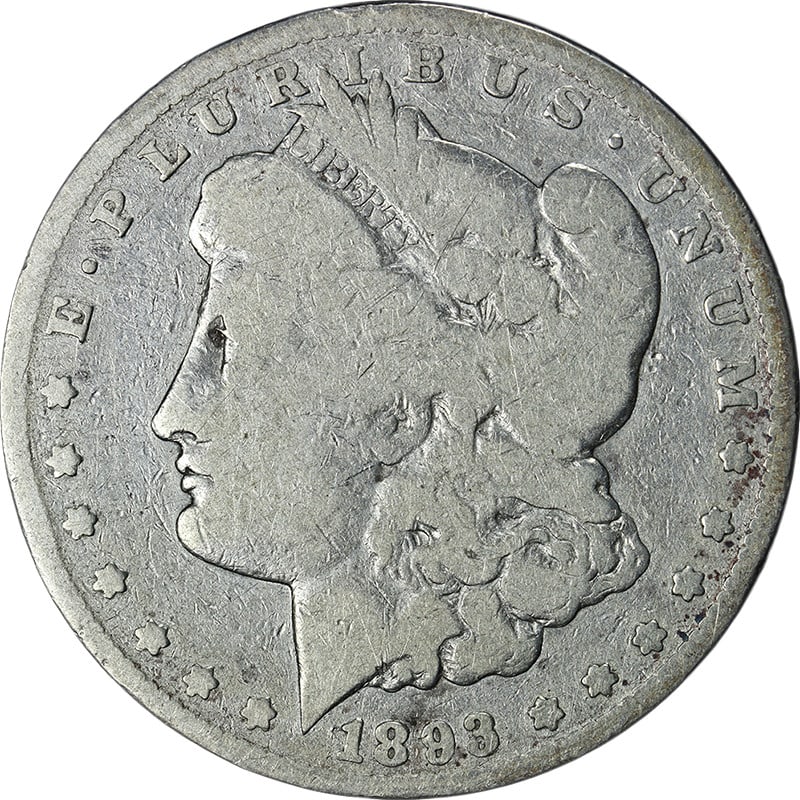 1893-CC Morgan Silver Dollar G Details Key Date Silver Coin (1 of 2)