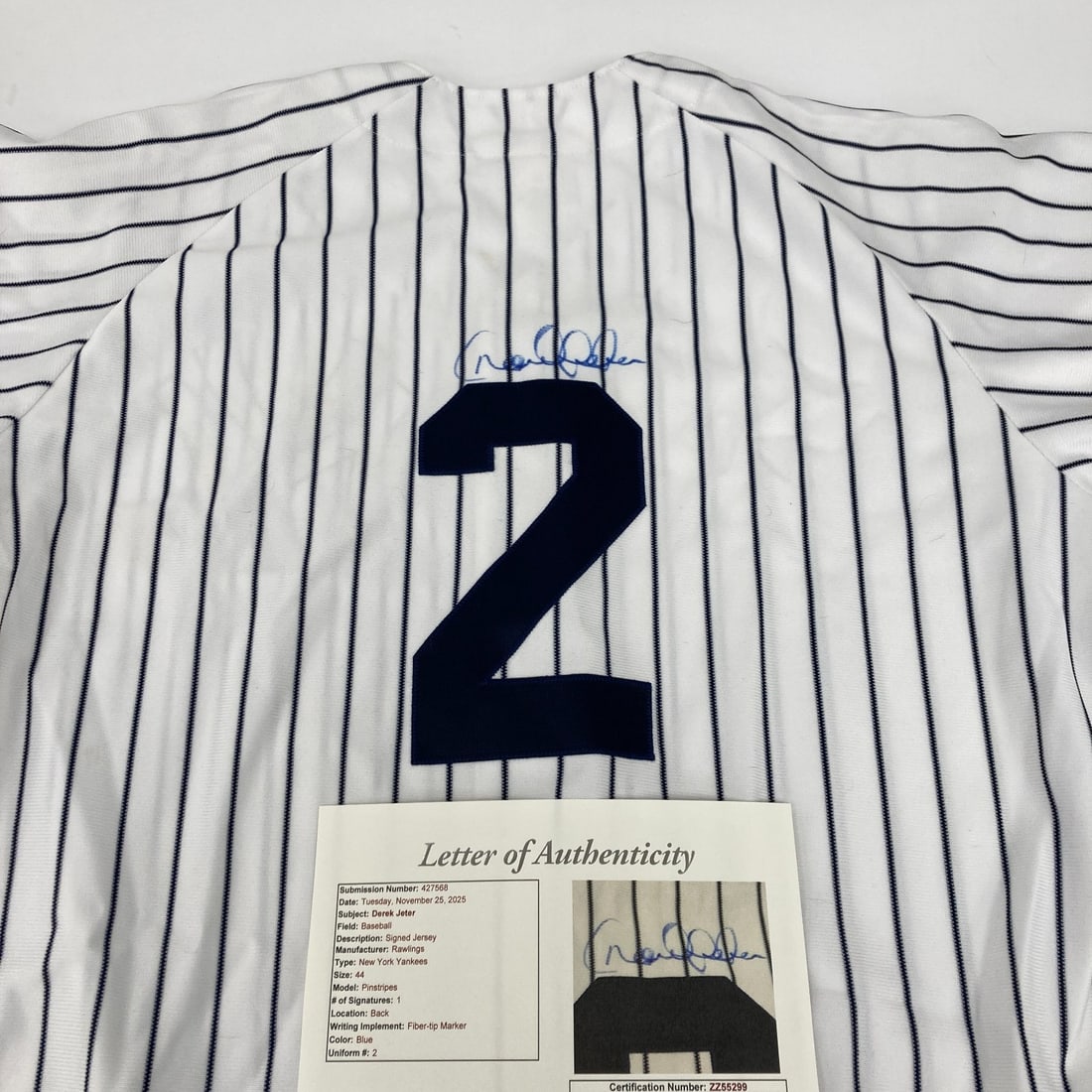 Derek Jeter Signed Yankees Rawlings Jersey with JSA COA (1 of 10)