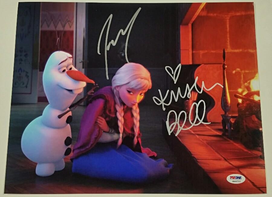 11x14 Signed Photograph Kristen Bell Josh Gad Frozen PSA DNA Authenticated (1 of 2)