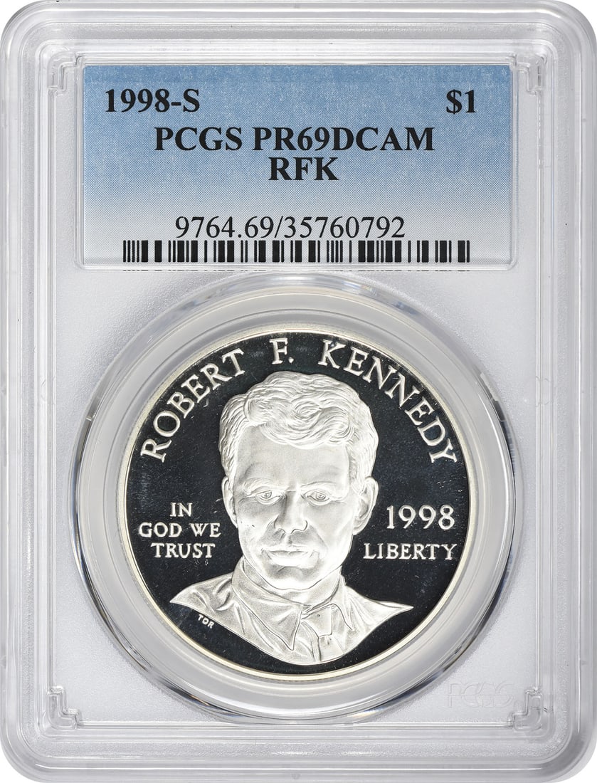 1998-S RFK Commemorative Silver Dollar PR69DCAM PCGS Certified (1 of 2)