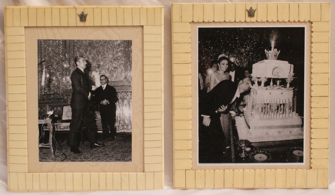 Art Deco French Bone Picture Frames with Royal Crown Pair (1 of 7)