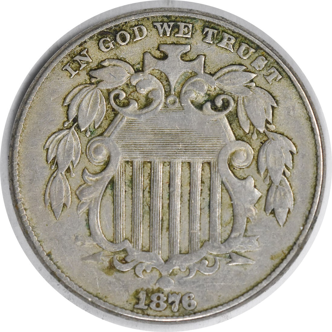 1876 Shield Nickel DDO VF 5C Uncertified Coin by Longacre (1 of 2)