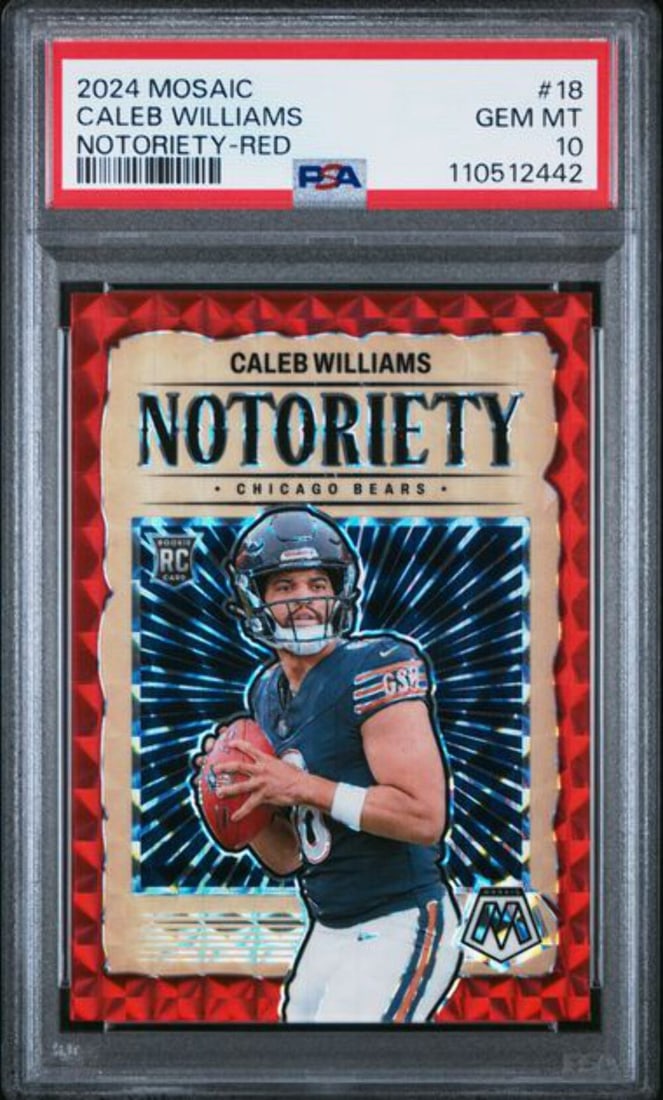 2024 Mosaic Caleb Williams #18 Red Rookie Card PSA 10 (1 of 2)