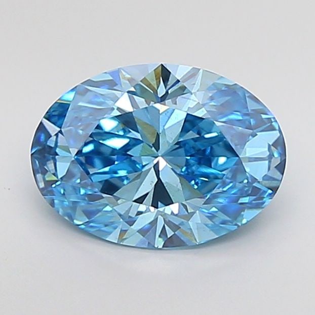 Loose Diamond - OVAL 2.54ct Fancy Vivid Blue VS2: Loose Diamond - OVAL 2.54ct Fancy Vivid Blue VS2 Source: This is a real non-mined Diamond that has been grown in a lab Shape: OVAL Carats: 2.54 Color: Fancy Vivid Blue Certification: IGI Video: