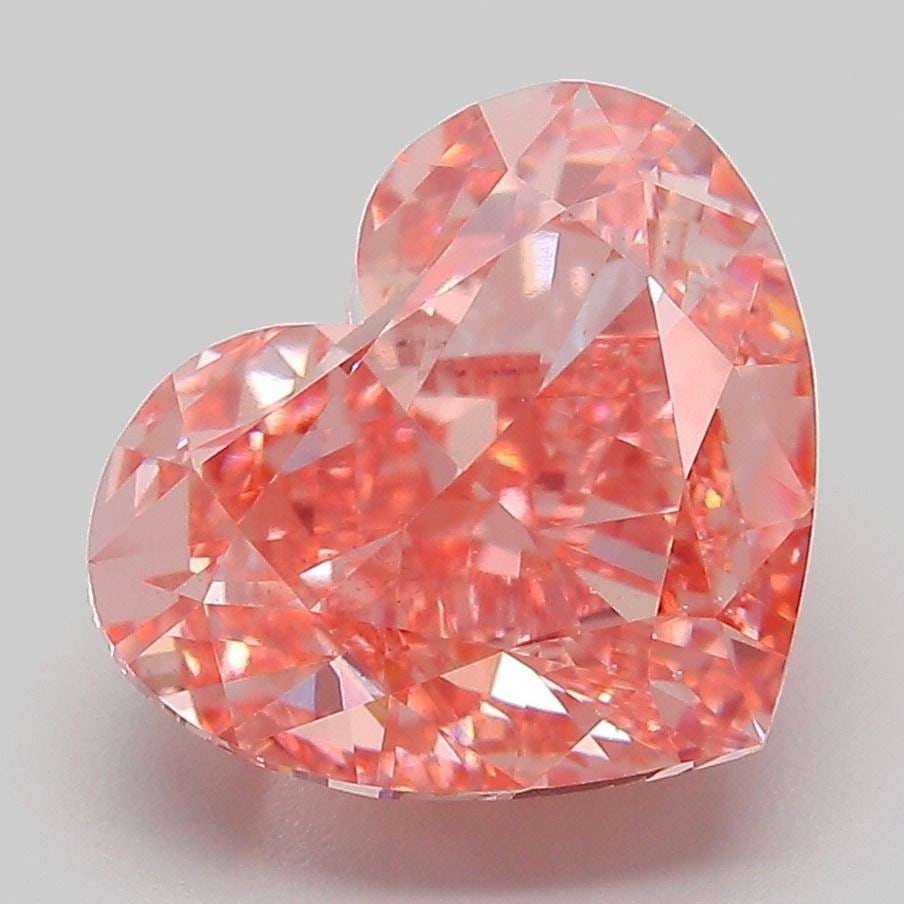 Loose Diamond - HEART 5.24ct Fancy Vivid Pink VS2: Loose Diamond - HEART 5.24ct Fancy Vivid Pink VS2 Source: This is a real non-mined Diamond that has been grown in a lab Shape: HEART Carats: 5.24 Color: Fancy Vivid Pink Certification: IGI Video: