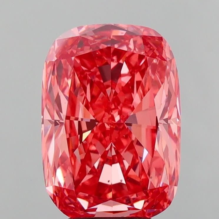 Loose Diamond - CUSHION MODIFIED 5.35ct Fancy Vivid Pink VS2: Loose Diamond - CUSHION MODIFIED 5.35ct Fancy Vivid Pink VS2 Source: This is a real non-mined Diamond that has been grown in a lab Shape: CUSHION MODIFIED Carats: 5.35 Color: Fancy Vivid Pink Certific