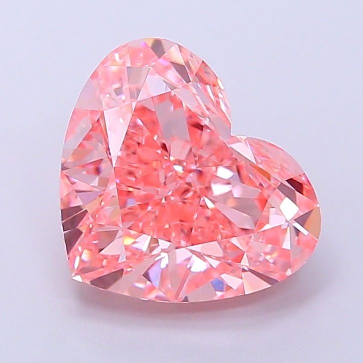 Loose Diamond - HEART 2.9ct Fancy Vivid Pink VS1: Loose Diamond - HEART 2.9ct Fancy Vivid Pink VS1 Source: This is a real non-mined Diamond that has been grown in a lab Shape: HEART Carats: 2.9 Color: Fancy Vivid Pink Certification: IGI Video: