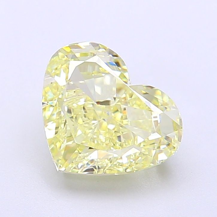 Loose Diamond - HEART 2.27ct Fancy Yellow VS1: Loose Diamond - HEART 2.27ct Fancy Yellow VS1 Source: This is a real non-mined Diamond that has been grown in a lab Shape: HEART Carats: 2.27 Color: Fancy Yellow Certification: IGI Video:
