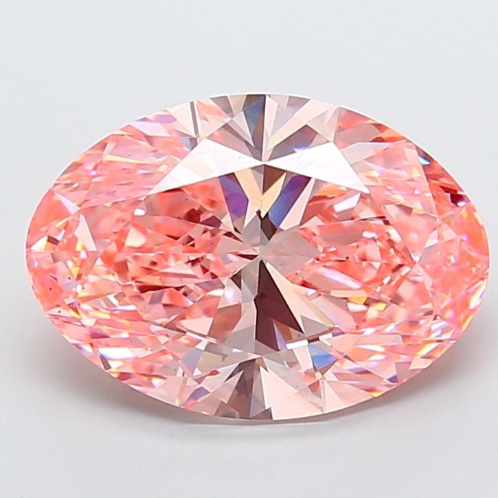 Loose Diamond - OVAL 10.24ct Fancy Vivid Pink VS1: Loose Diamond - OVAL 10.24ct Fancy Vivid Pink VS1 Source: This is a real non-mined Diamond that has been grown in a lab Shape: OVAL Carats: 10.24 Color: Fancy Vivid Pink Certification: IGI Video: