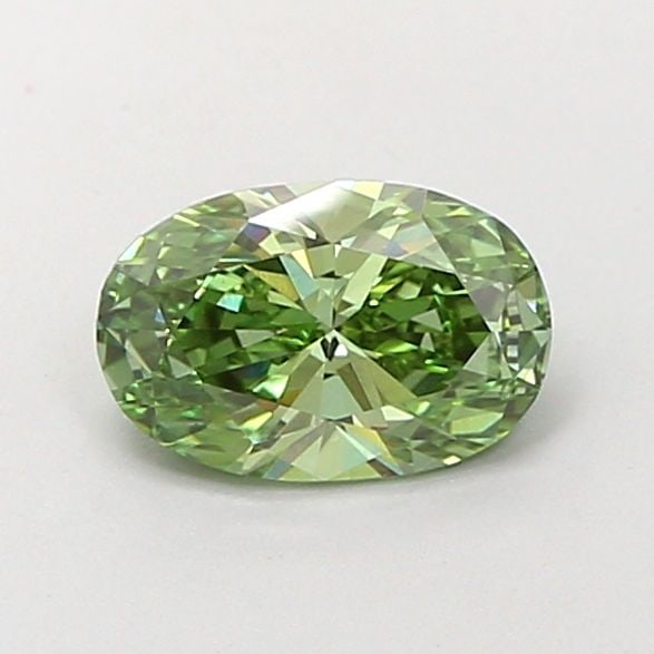 Loose Diamond - OVAL 0.77ct Fancy Vivid Green VS1: Loose Diamond - OVAL 0.77ct Fancy Vivid Green VS1 Source: This is a real non-mined Diamond that has been grown in a lab Shape: OVAL Carats: 0.77 Color: Fancy Vivid Green Certification: IGI Video:
