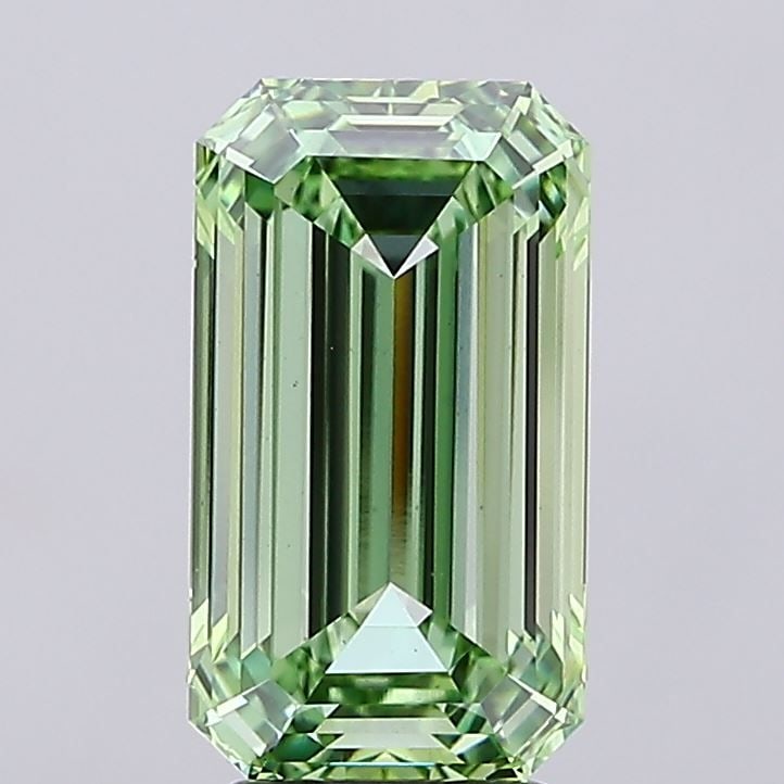 Loose Diamond - EMERALD 4.27ct Fancy Vivid Green VS1: Loose Diamond - EMERALD 4.27ct Fancy Vivid Green VS1 Source: This is a real non-mined Diamond that has been grown in a lab Shape: EMERALD Carats: 4.27 Color: Fancy Vivid Green Certification: IGI Video