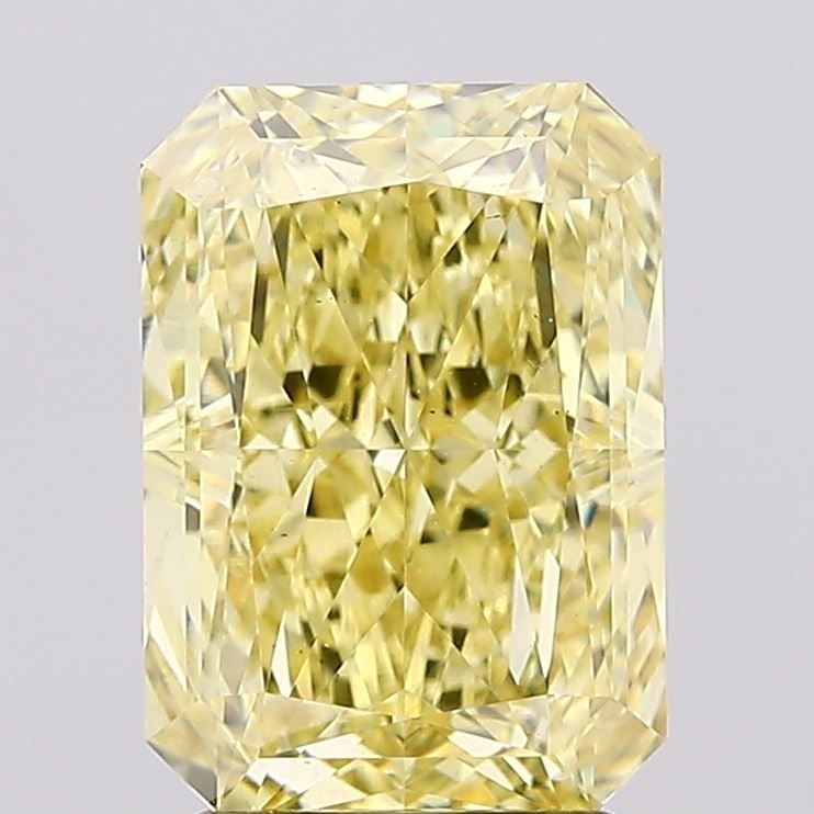 Loose Diamond - RADIANT 2.97ct Fancy Vivid Yellow VS2: Loose Diamond - RADIANT 2.97ct Fancy Vivid Yellow VS2 Source: This is a real non-mined Diamond that has been grown in a lab Shape: RADIANT Carats: 2.97 Color: Fancy Vivid Yellow Certification: IGI Vid