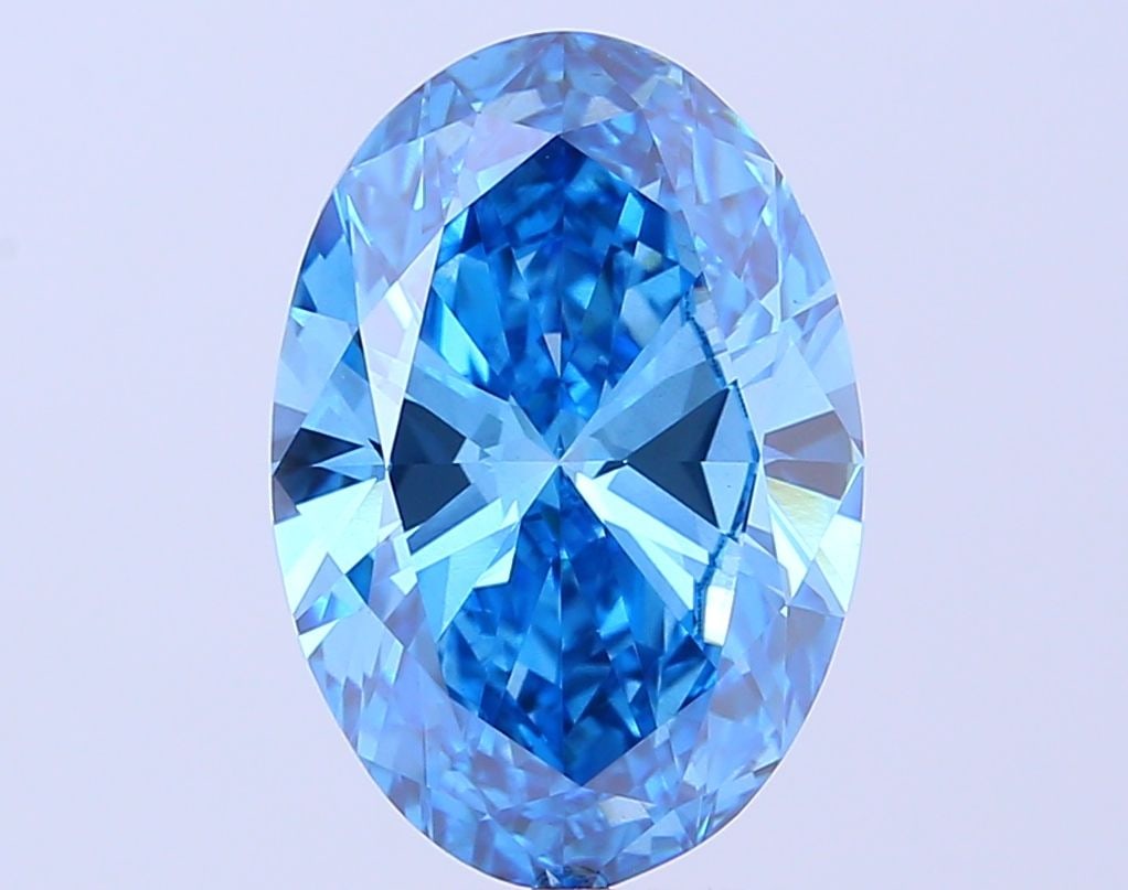 Loose Diamond - OVAL 5.02ct Fancy Vivid Blue VS2: Loose Diamond - OVAL 5.02ct Fancy Vivid Blue VS2 Source: This is a real non-mined Diamond that has been grown in a lab Shape: OVAL Carats: 5.02 Color: Fancy Vivid Blue Certification: IGI Video: