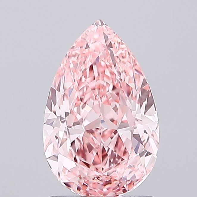 Loose Diamond - PEAR 1.73ct Fancy Vivid Pink VVS2: Loose Diamond - PEAR 1.73ct Fancy Vivid Pink VVS2 Source: This is a real non-mined Diamond that has been grown in a lab Shape: PEAR Carats: 1.73 Color: Fancy Vivid Pink Certification: IGI Video: