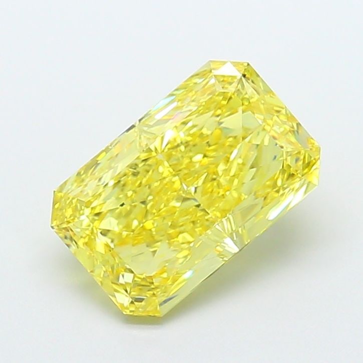 Loose Diamond - RADIANT 5.3ct Fancy Vivid Yellow VS2: Loose Diamond - RADIANT 5.3ct Fancy Vivid Yellow VS2 Source: This is a real non-mined Diamond that has been grown in a lab Shape: RADIANT Carats: 5.3 Color: Fancy Vivid Yellow Certification: IGI Video