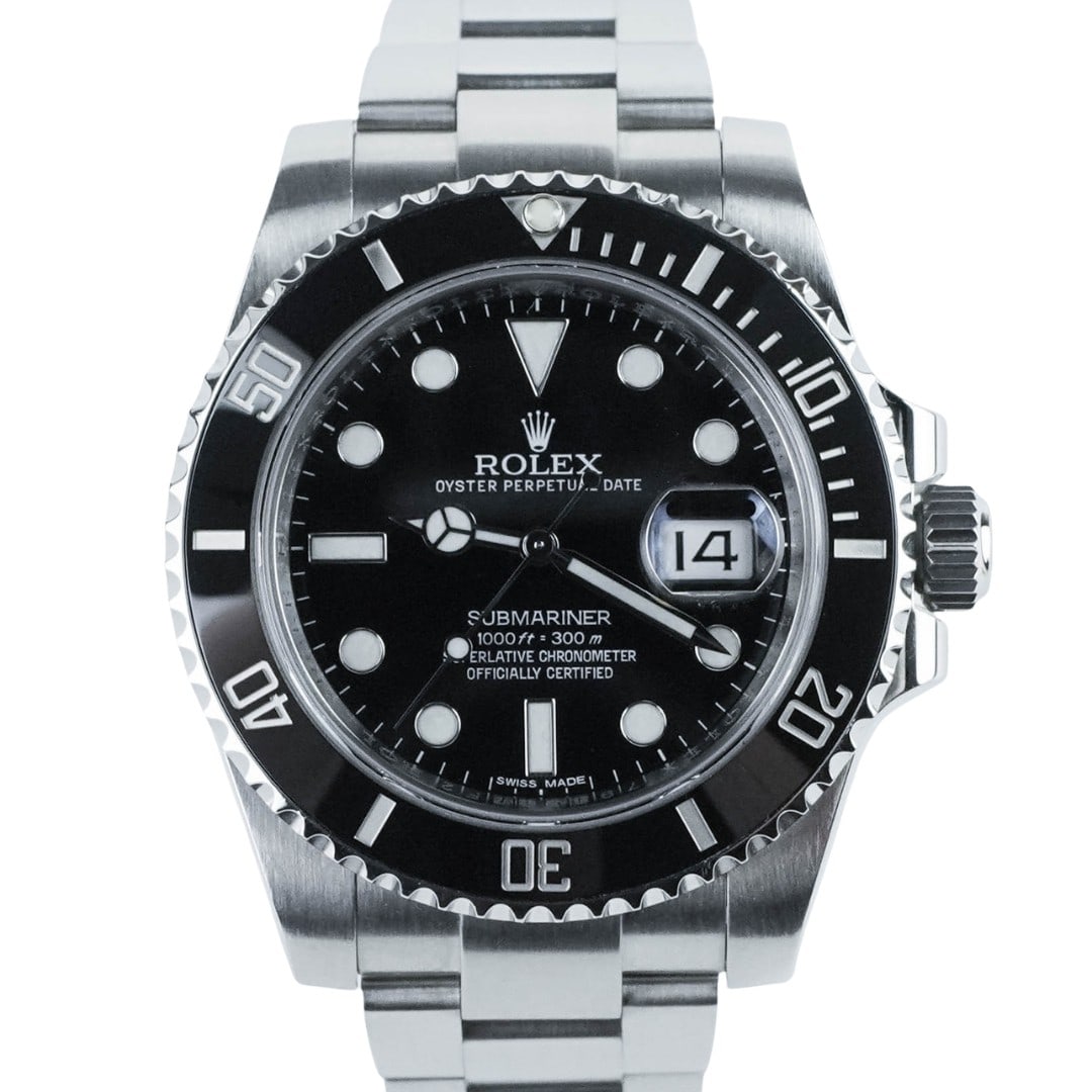 Men's Automatic Dive Watch Submariner Stainless Steel Black Dial (1 of 11)