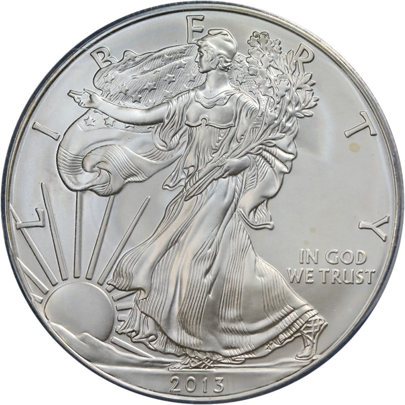 PCGS MS70 2013 Silver Eagle First Strike John Mercanti Signed Autograph (1 of 4)