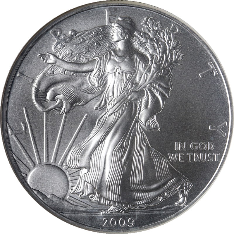 2009 NGC MS69 Early Releases Blue Label Silver Eagle Dollar Coin (1 of 4)