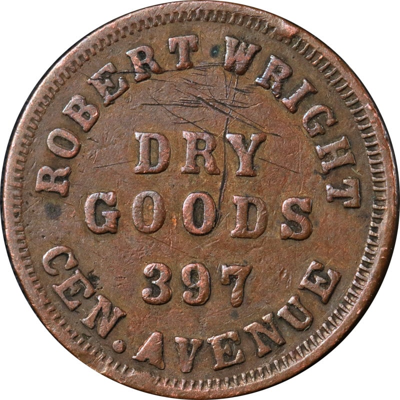 Robert Wright Dry Goods Store Card Cincinnati OH 165GS-10A R.6 Circulated (1 of 2)