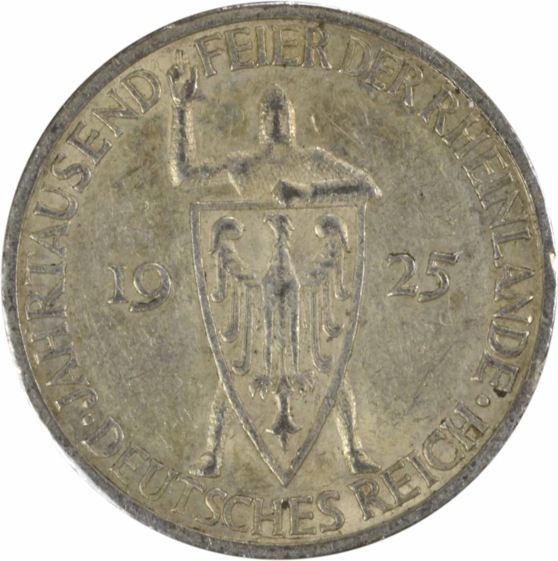 1925 Germany Weimar 3 Mark Coin KM46 Silver AU Uncertified (1 of 2)