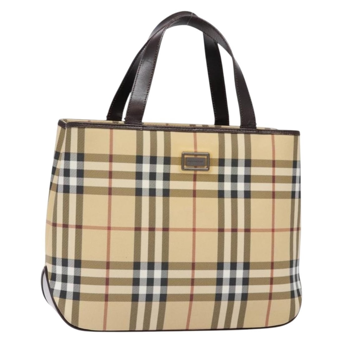 Burberry Vintage Check Canvas Tote Bag Beige 33cm by 23cm by 11cm: Burberry Vintage Check Canvas Tote Bag Beige 33cm by 23cm by 11cm This Burberry Vintage Tote features the classic Vintage Check pattern on coated canvas in beige. Designed for women, it offers a spaci