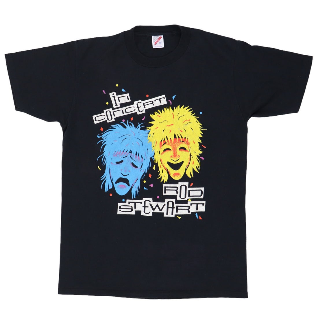 Vintage 1988 Rod Stewart Out Of Order Concert Black Tour T-Shirt Large: Vintage 1988 Rod Stewart Out Of Order Concert Black Tour T-Shirt Large This is an original vintage 1988 Rod Stewart Out Of Order Tour shirt featuring front and back graphics. Made from a 50/50 poly/co