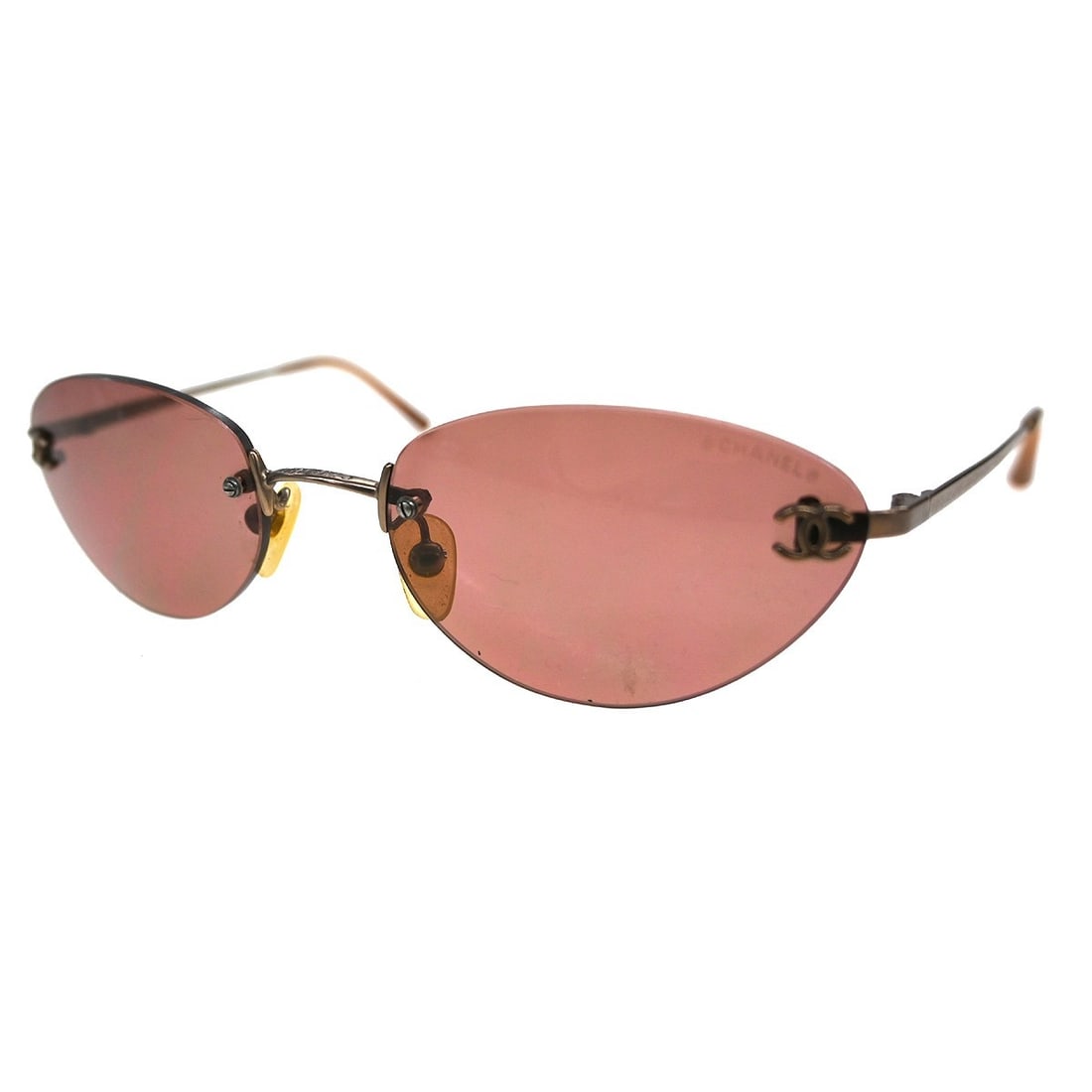 CC Logos Brown Acrylic Women's Sunglasses by Chanel: CC Logos Brown Acrylic Women's Sunglasses by Chanel These Chanel sunglasses feature a brown acrylic frame and matching brown acrylic lenses in a small size. Designed specifically for women, they showc