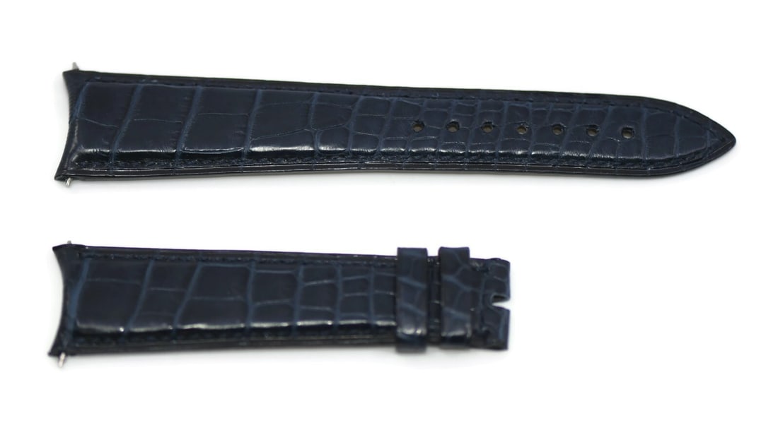 Pierre Kunz Authentic Blue Leather Watch Strap 20mm (1 of 2)