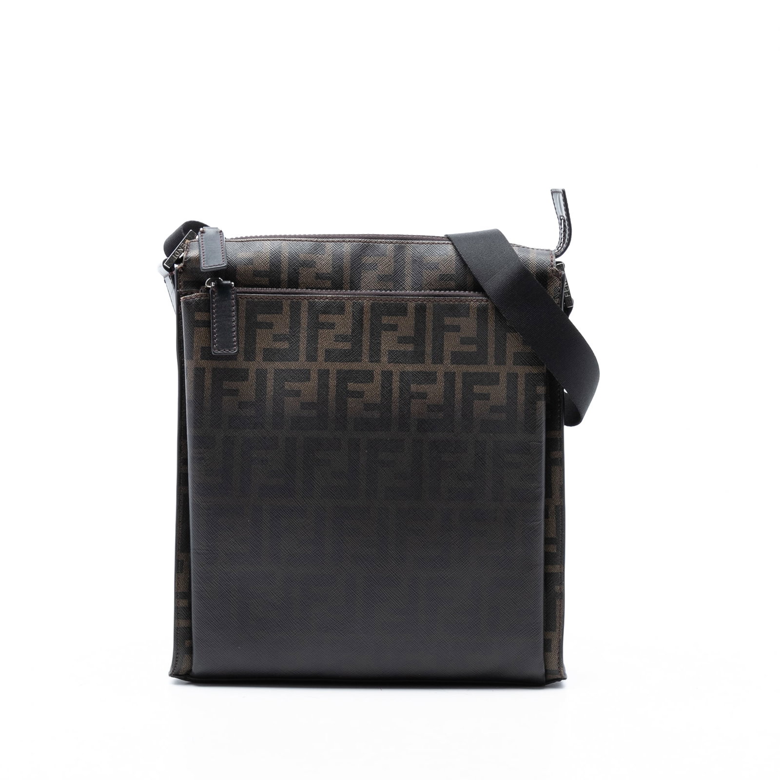 Brown Fendi Zucca Ombre Canvas Crossbody Bag with Adjustable Strap (1 of 7)