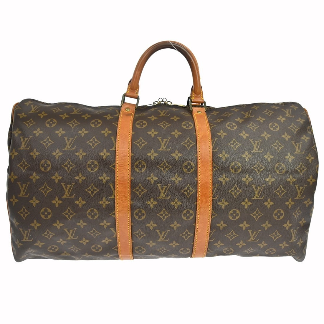 Louis Vuitton Keepall 55 Monogram Canvas Extra Large Travel Duffle Bag: Louis Vuitton Keepall 55 Monogram Canvas Extra Large Travel Duffle Bag The Louis Vuitton Keepall 55 is a vintage extra-large duffle bag crafted from monogram canvas with leather trim. It features a zi