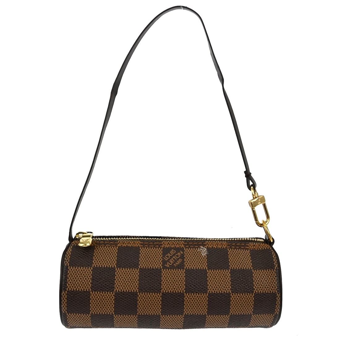 Louis Vuitton Papillon Monogram Canvas Micro Top Handle Pouch Handbag: Louis Vuitton Papillon Monogram Canvas Micro Top Handle Pouch Handbag This Louis Vuitton Monogram Papillon micro pouch bag features the iconic monogram canvas exterior with brown leather top handles. 