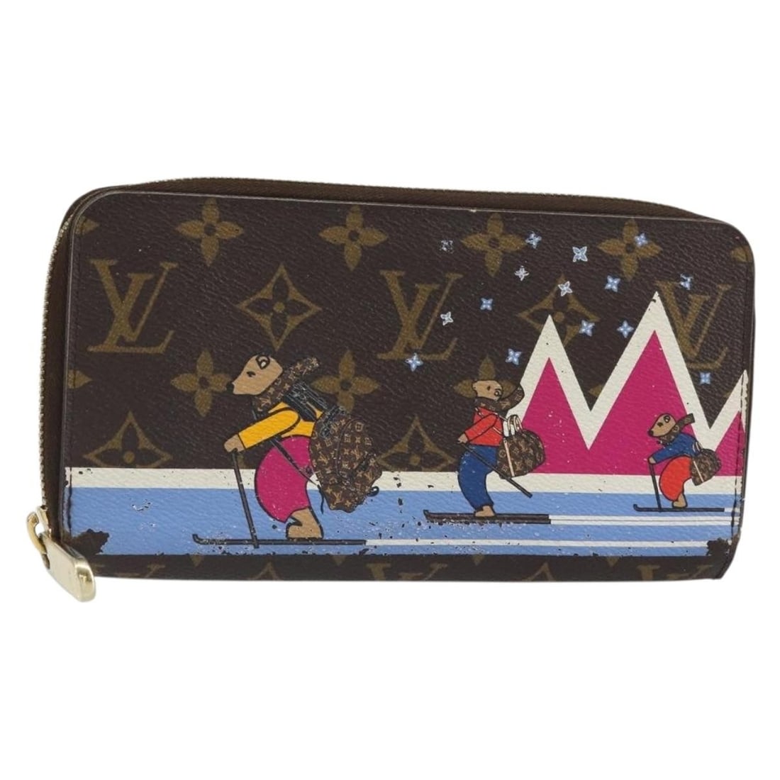 Louis Vuitton Zippy Canvas Wallet Brown Female 19cm by 10cm: Louis Vuitton Zippy Canvas Wallet Brown Female 19cm by 10cm This Louis Vuitton Zippy wallet for women is crafted from brown canvas and features metal fittings. The wallet shows signs of use including