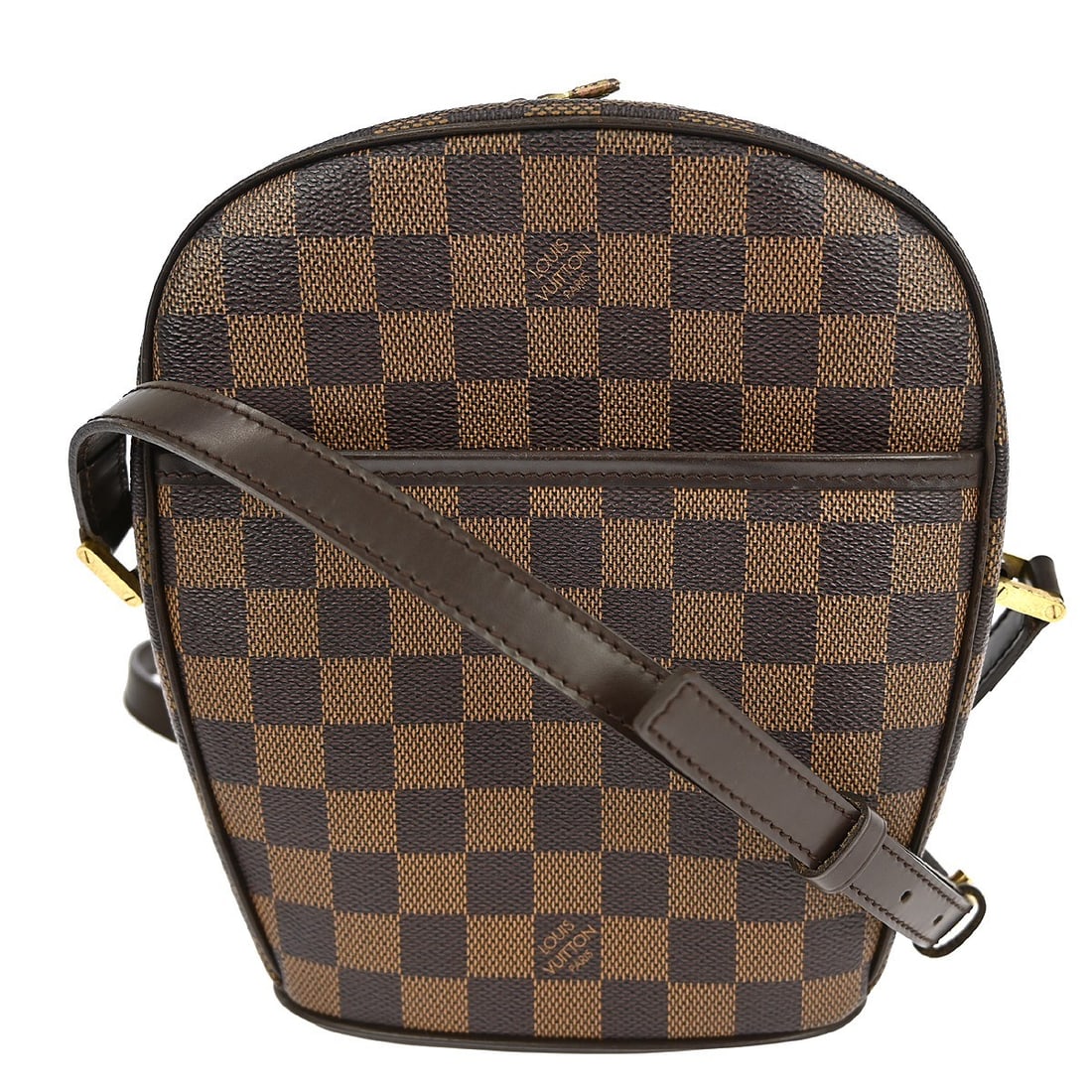 Louis Vuitton Damier Ipanema GM Medium Shoulder Bag N51292 Brown Canvas: Louis Vuitton Damier Ipanema GM Medium Shoulder Bag N51292 Brown Canvas This Louis Vuitton Ipanema GM shoulder bag features the signature Damier canvas leather in brown. It is designed with a medium