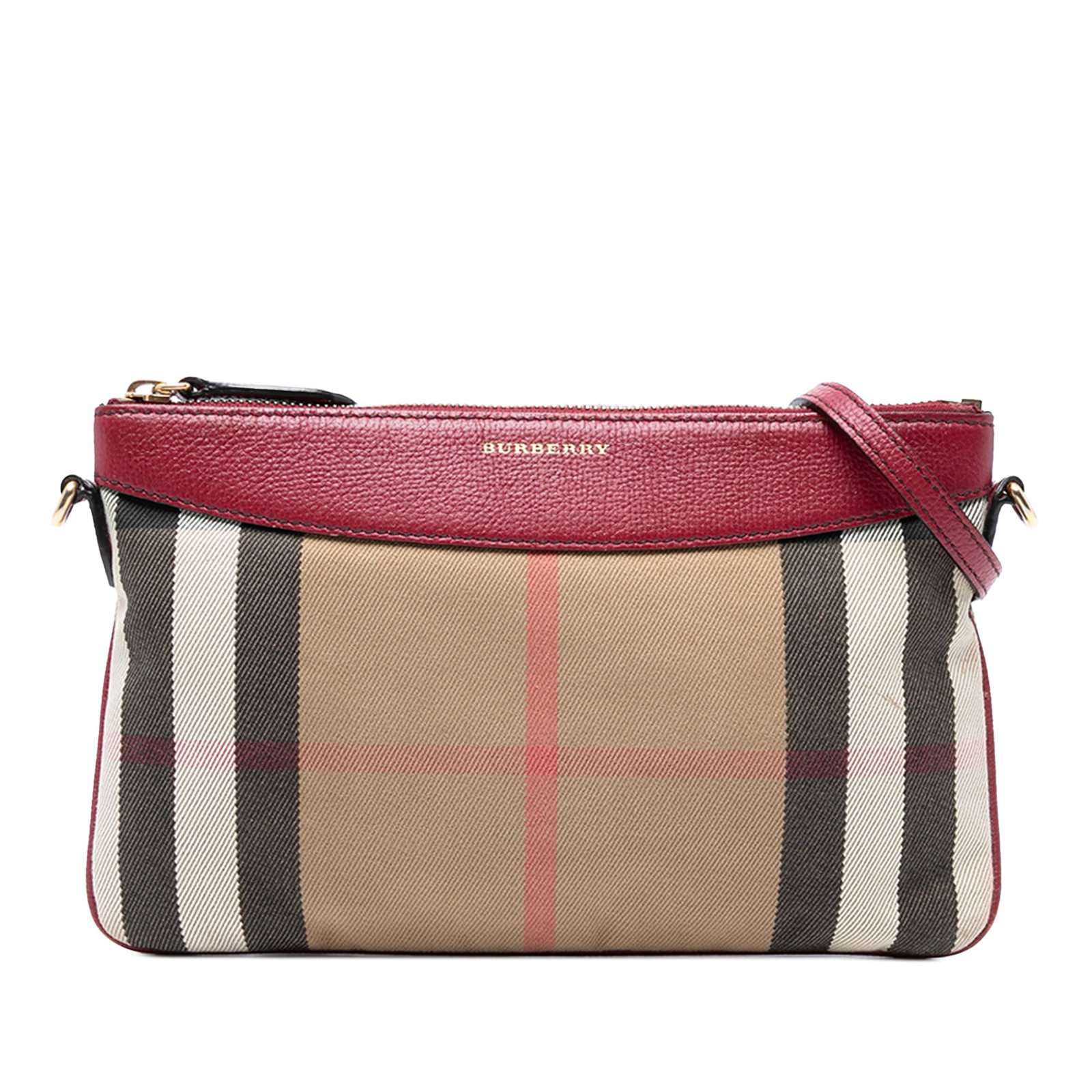 Burberry House Check Canvas Derby Peyton Crossbody Bag (1 of 7)
