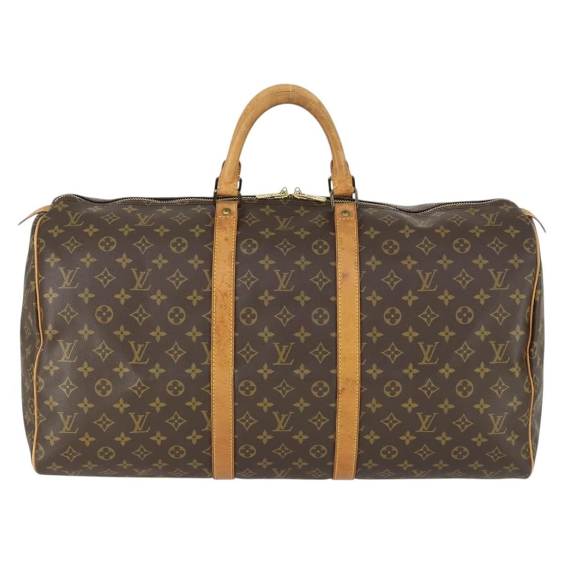 Monogram Canvas 55cm Louis Vuitton Keepall Unisex Travel Bag: Monogram Canvas 55cm Louis Vuitton Keepall Unisex Travel Bag This Louis Vuitton Keepall Bag features the iconic Monogram Canvas in a classic brown color. Designed for unisex use, it offers ample space