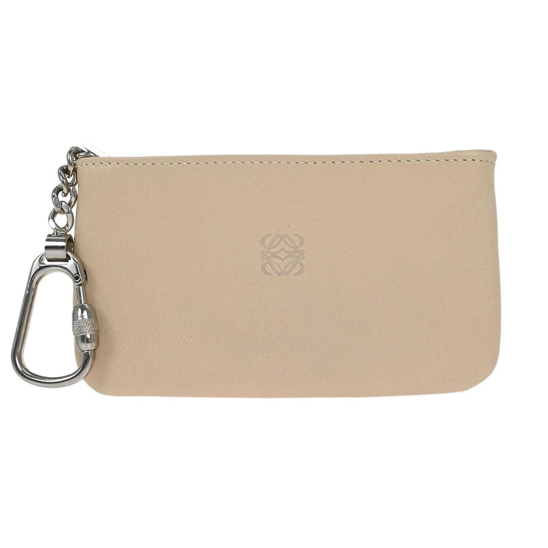 Loewe Beige Leather Anagram Wallet for Women: Loewe Beige Leather Anagram Wallet for Women This Loewe Anagram Wallet is crafted from beige leather and designed for women. It features the iconic Anagram motif and offers a compact size ideal for ev