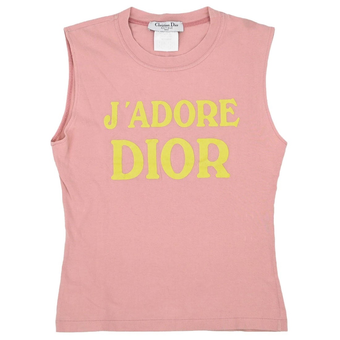 Dior Pink Cotton Logo Tank Top Size 38 Sleeveless Summer Shirt (1 of 18)