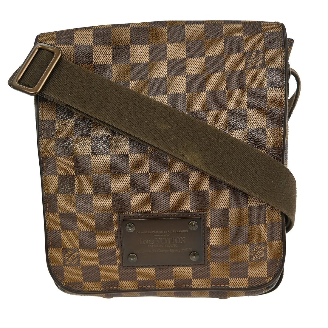 Louis Vuitton Brooklyn PM Small Damier Canvas Shoulder Bag Brown N51210: Louis Vuitton Brooklyn PM Small Damier Canvas Shoulder Bag Brown N51210 This Louis Vuitton Damier Brooklyn PM shoulder bag features a classic brown Damier canvas exterior with leather shoulder strap a