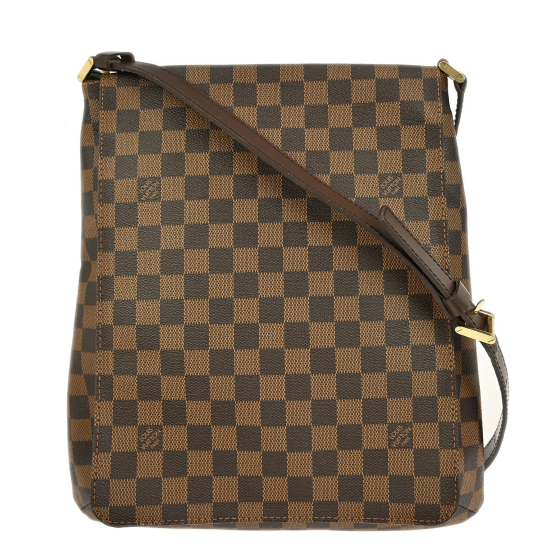 Louis Vuitton Musette Canvas Brown Handbag 30cm by 33cm: Louis Vuitton Musette Canvas Brown Handbag 30cm by 33cm This Louis Vuitton Musette handbag is crafted from durable brown Damier canvas and designed for female use. It features a spacious interior suit